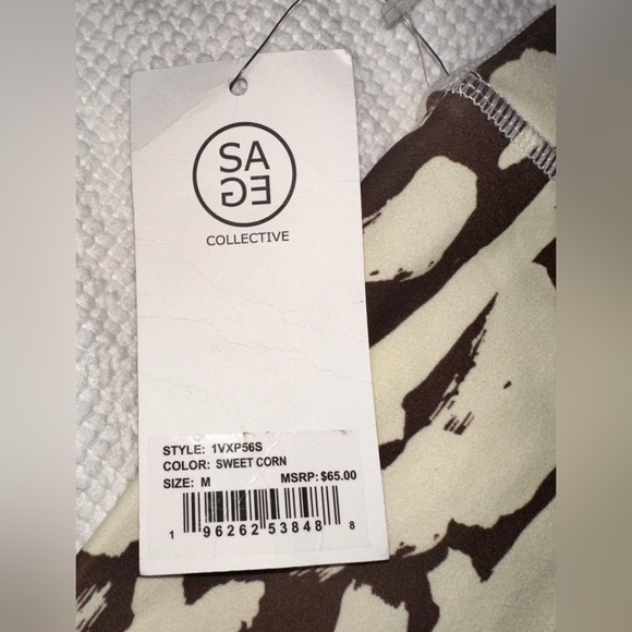 Sage Collective Leggings Womens Medium 7/8 High Waist Gym Yoga Athletic - NWT - Picture 6 of 6